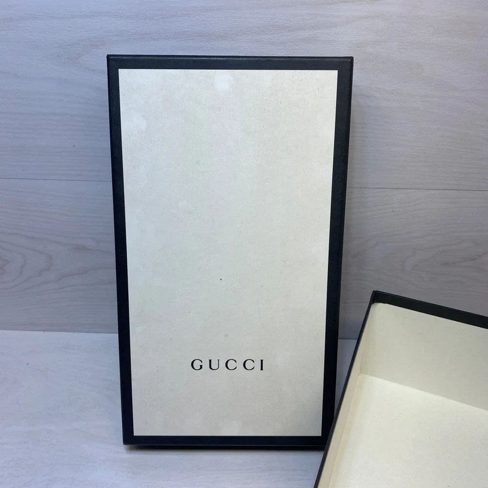 Authentic‎ Gucci Womens Men's EMPTY Shoe BOX ONLY Black / White 14x8